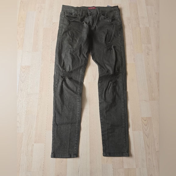 Guess Distressed Hunter Green Jeans Size 32 - Picture 2 of 10